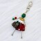 Wrapables Hanging Fashionista Doll Keychain, Crystal Rhinestone Keyring Bag Charm, Christmas Charm